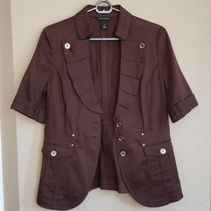 Brown button accented jacket